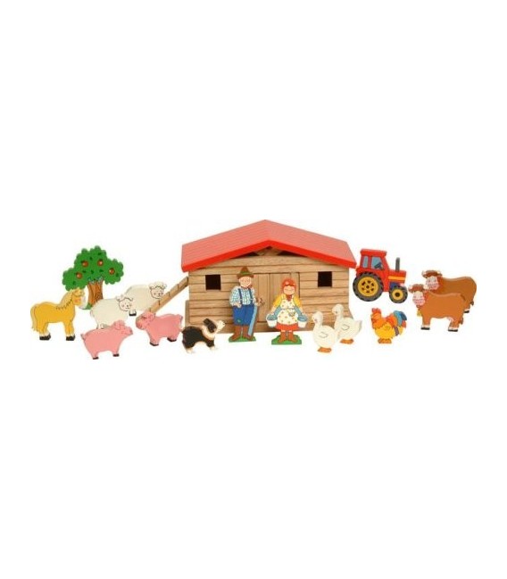 Wooden Farmyard and Animals