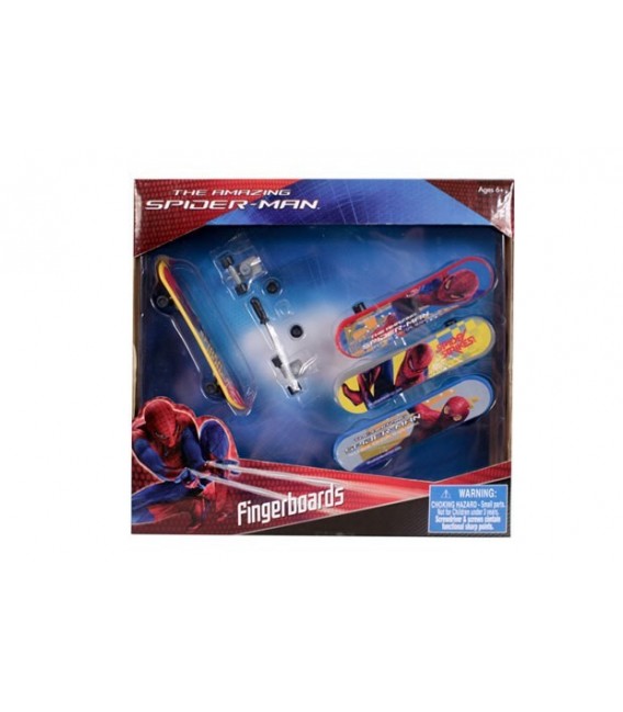 Spiderman Fingerboard Spiderman 4 Pack of 4 (With Tools)