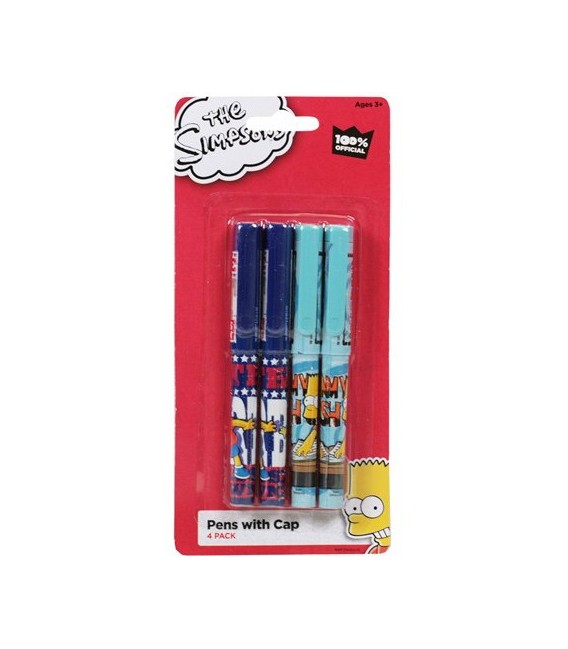 Bart Simpson Ballpoint Pens - 4 Pack