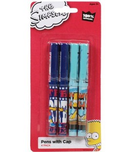 Bart Simpson Ballpoint Pens - 4 Pack